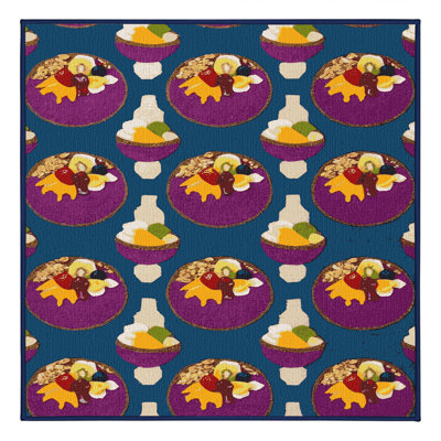  Tapis lavable lavable à bols d'açai