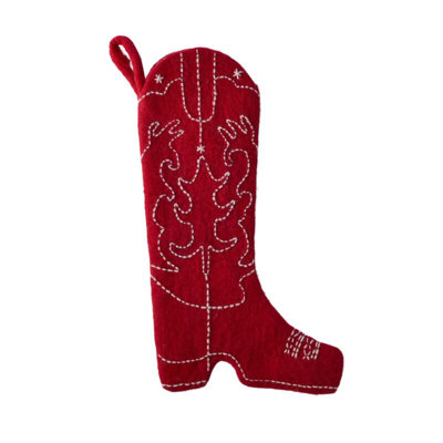 Cowboy Boot Christmas Stocking 10"x 19"