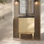 Meuble-lavabo autoportant 24 po Bosse en chêne naturel avec comptoir noir Bosse-105940852-105940853-121676151