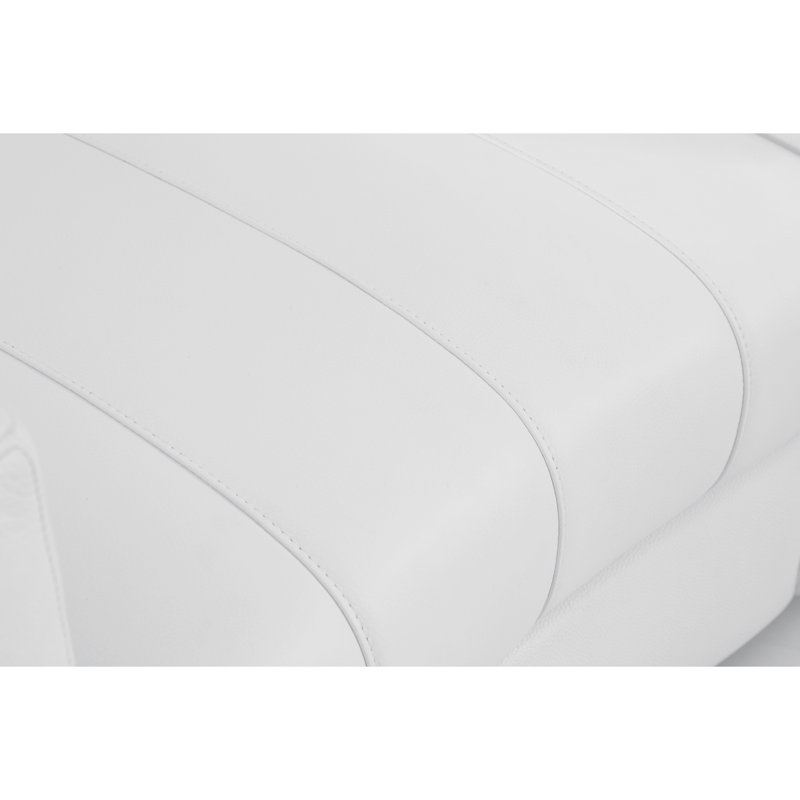 Fauteuil en cuir italien Global United, Blanc