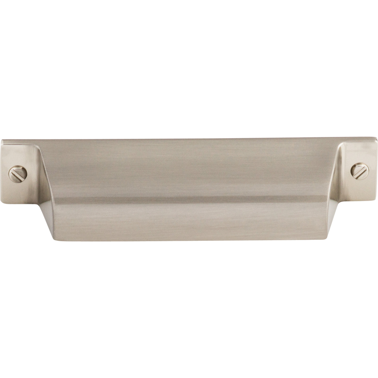 Channing Cup Bin Cabinet Pull, Brushed Satin Nickel, 3 3/4" Center to Center
