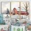 Calm Red Barn In Winter II - ensemble d'art mural sur toile Farmhouse-226437330-226437329