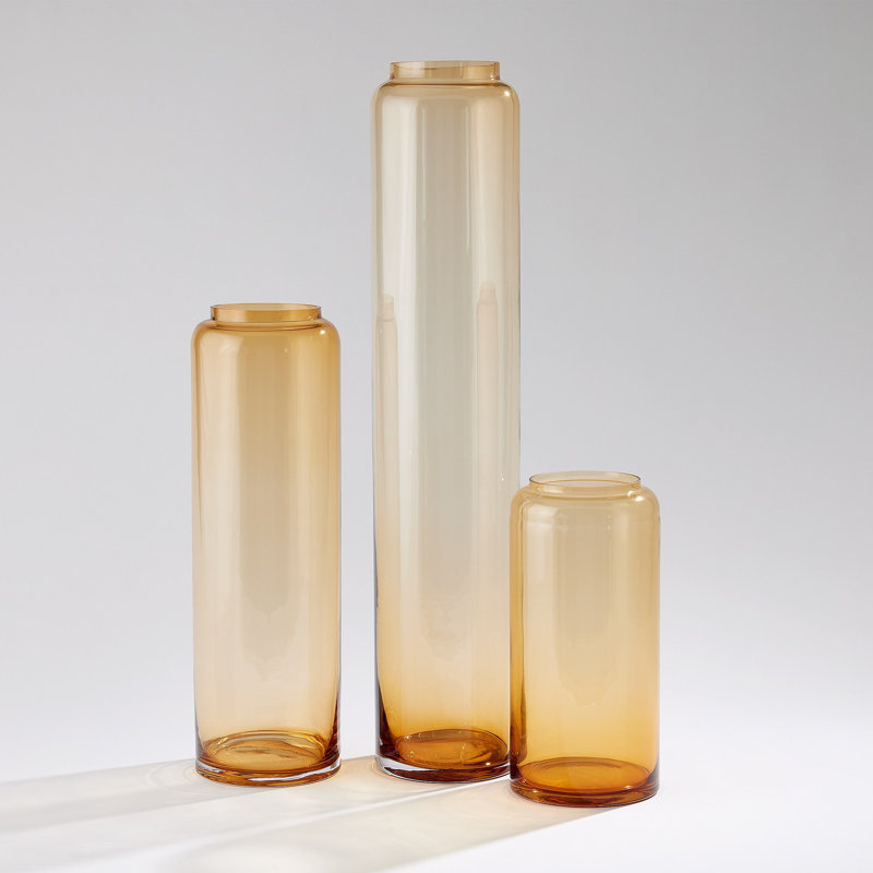 Datum Vase-Caramel-Lg, 36" H x 7.25" W x 7.25 D
