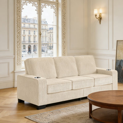 Modern Style 83.86"Corduroy Fabric sofa for Living Room,Bedroom,office