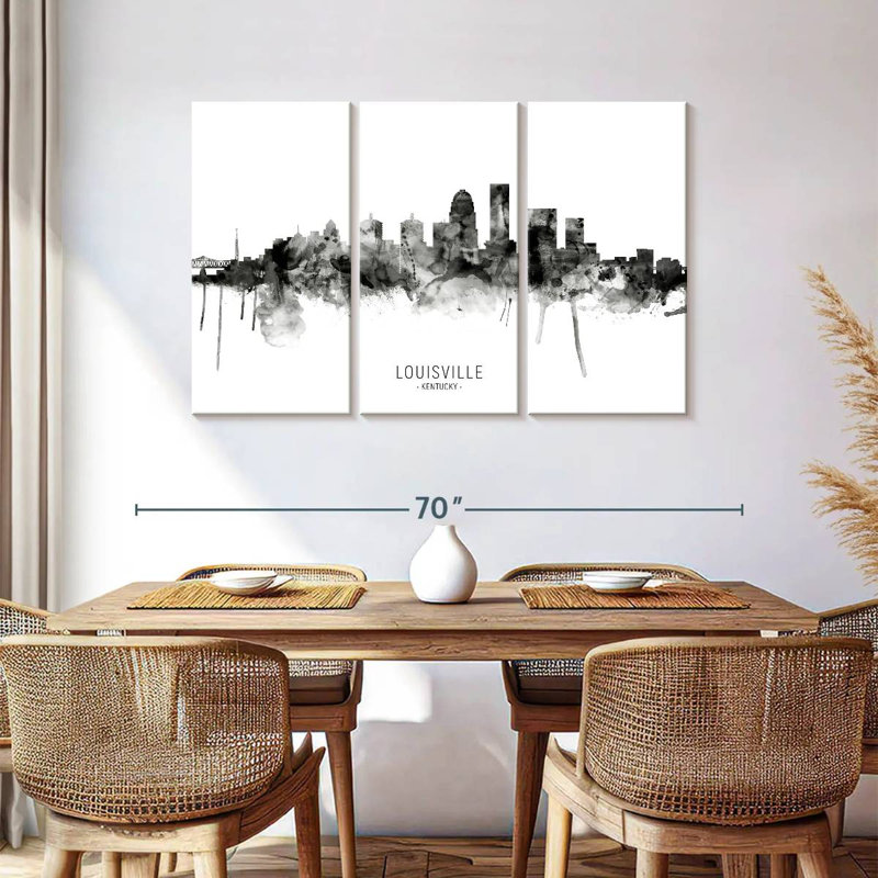 Louisville, Kentucky City Skyline III, H 36 po x l 57 po