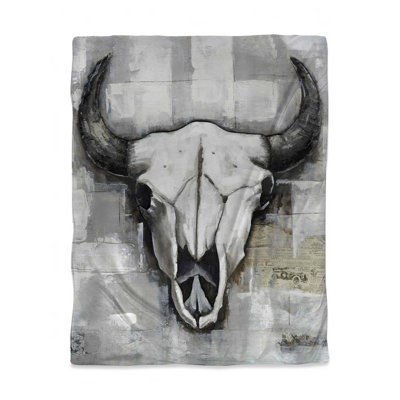 Industrial Style Bull Skull Duvet | Rustic Bedroom Decor