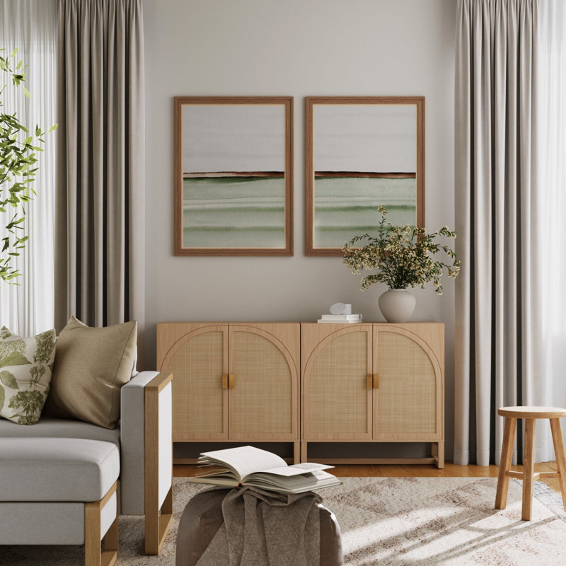 Wood Storage Cabinet Or TV Stand, Raw Oak