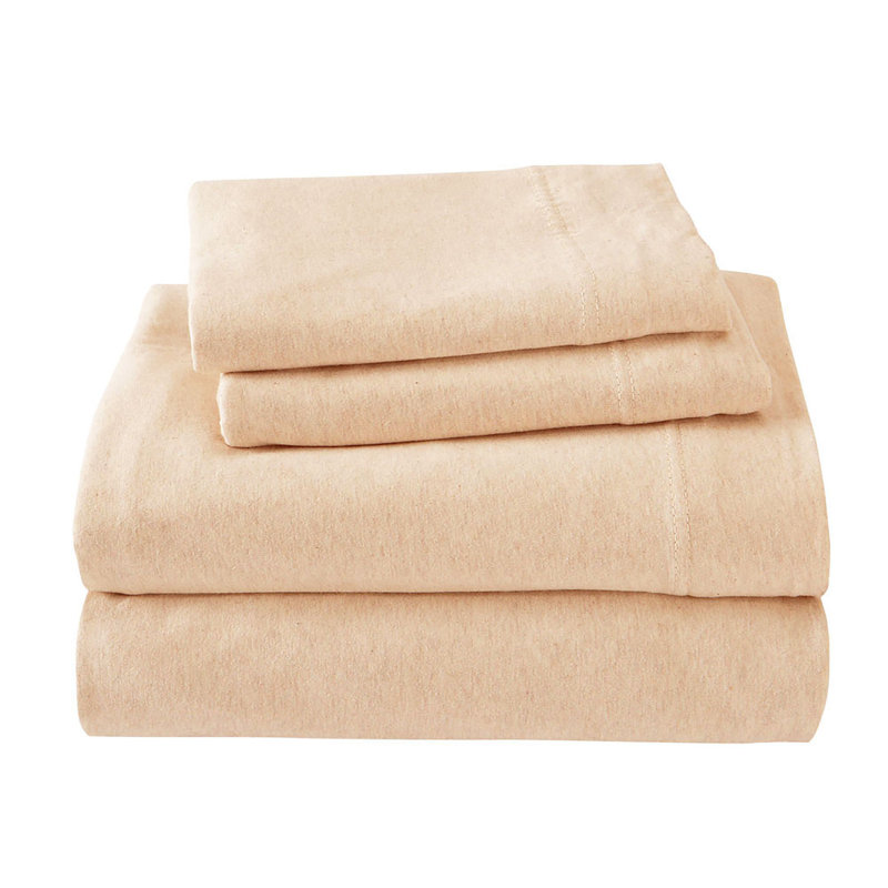 Blush Queen Cotton Jersey Knit Sheet Set with Pillowcases
