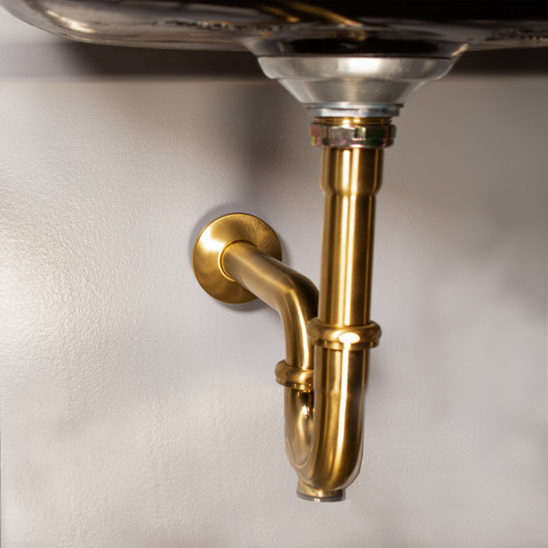 Nantucket Sinks' P-trap With Tailpipe, Brass