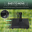Outsunny Heavy Duty Garden Parasol Base Stand with Wheels 18kg Sand Black