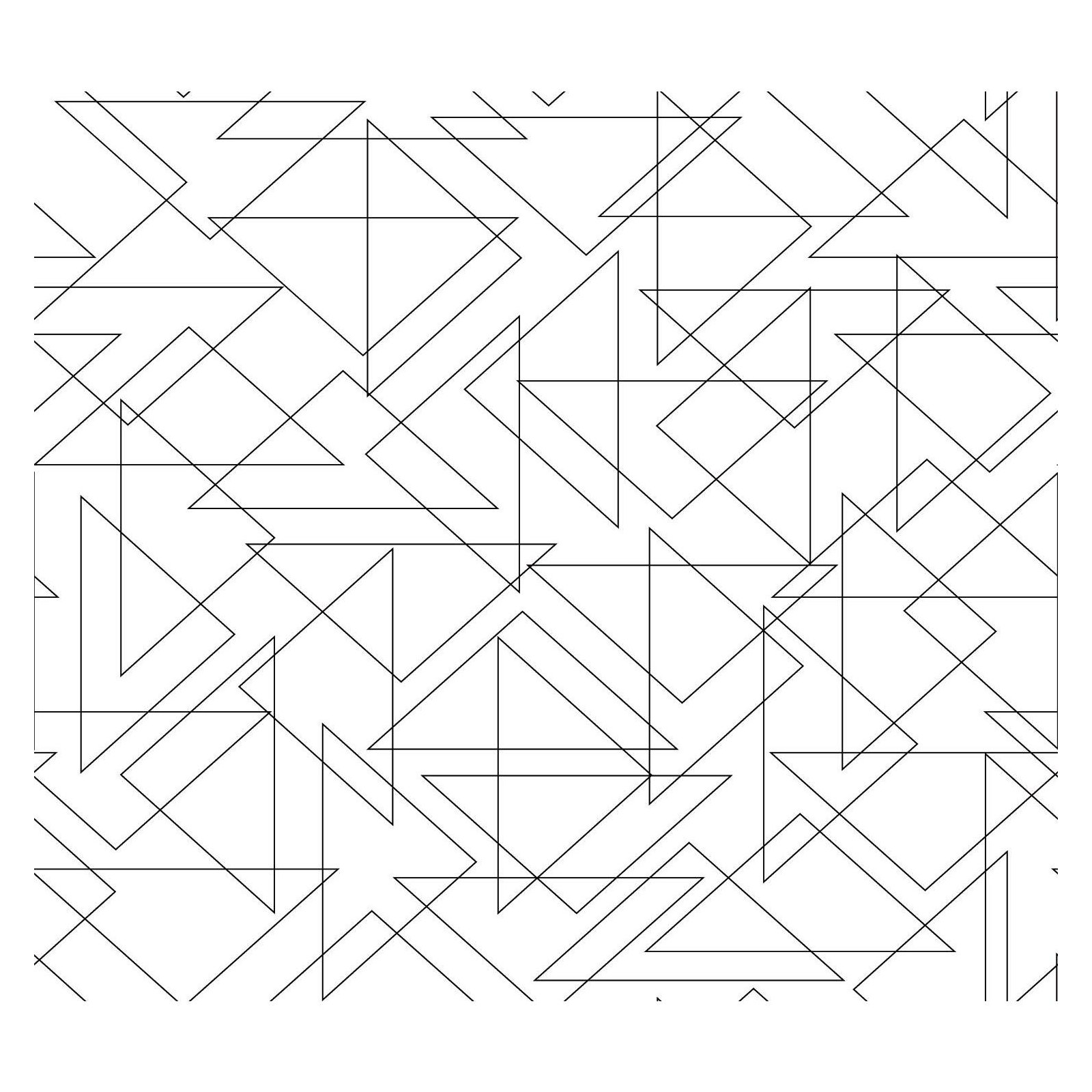 Peel & Stick Geometric Wallpaper, Black/White