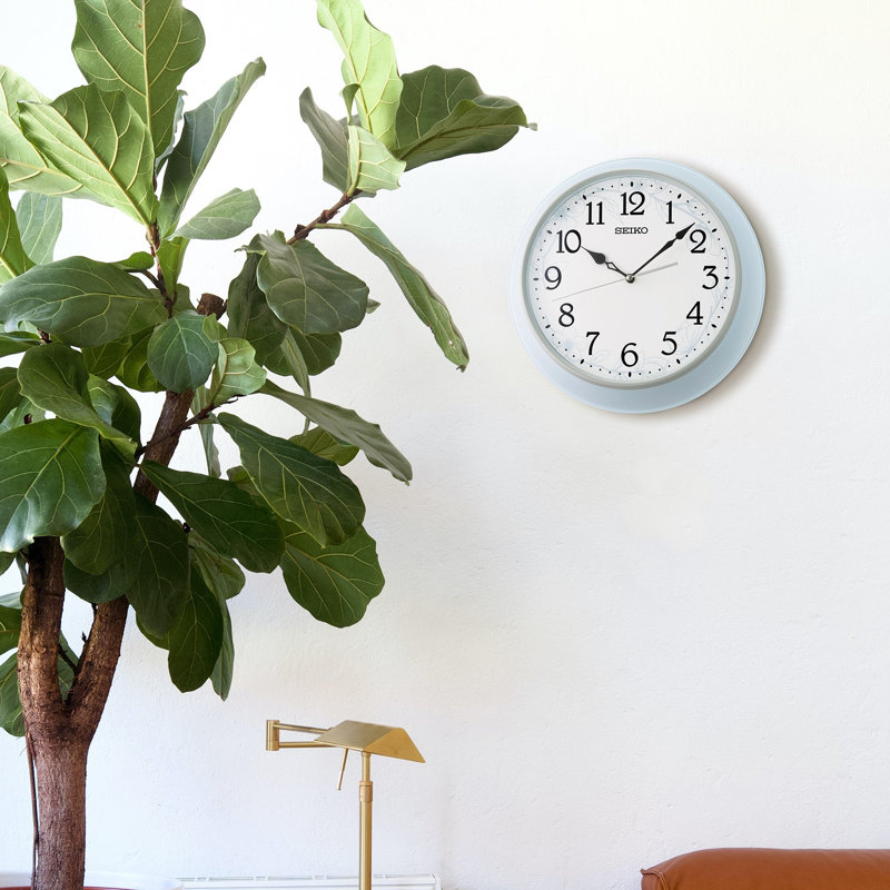 QXA832LLH Modern Wall Clock, Blue, Blue