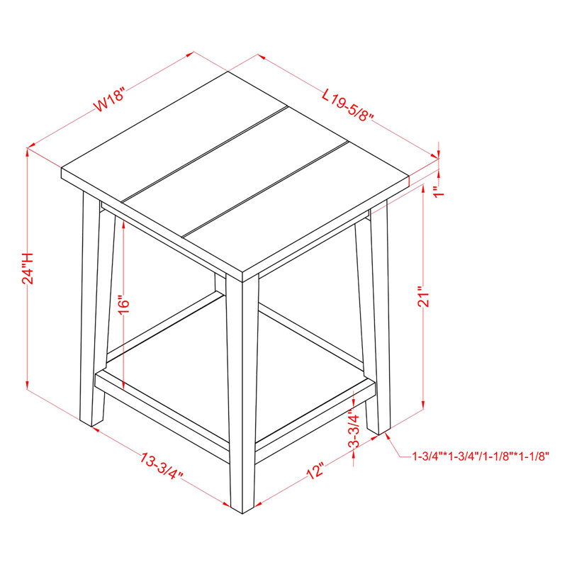 Table de bout avec rangement Fonso, Vert clair