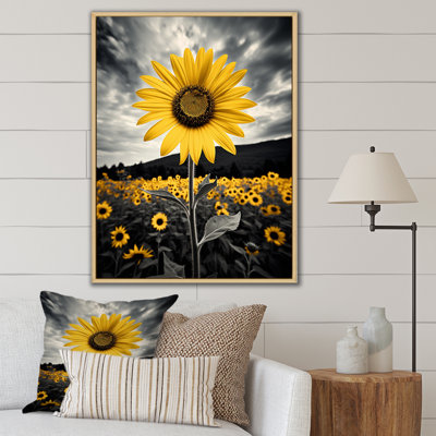 Averyanna " Yellow Brown Sunflower Field Emergent Sunflower II "