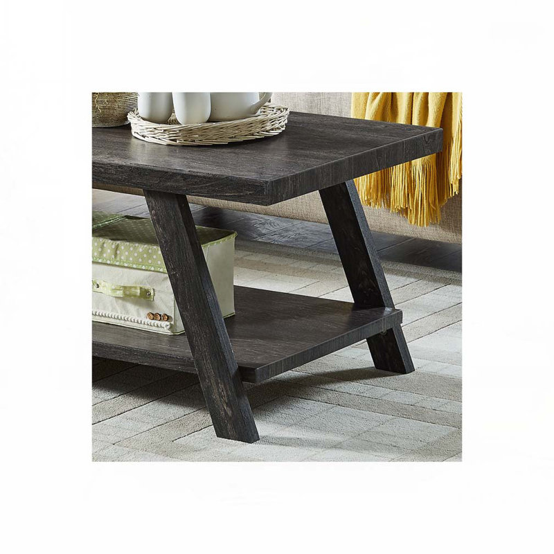 Table basse avec plateau ouvert Athens, Gris anthracite, Gris anthracite