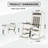 Outdoor Rocking Chairs Set of 3, Durable HDPE Patio Oversized Rockers for Adults, Porch Rocking Chair with 380lbs Support, Weather-Resistant-665147335