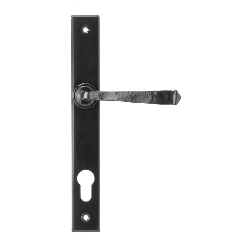 Avon Lock Door Handle Kit, Pewter Patina