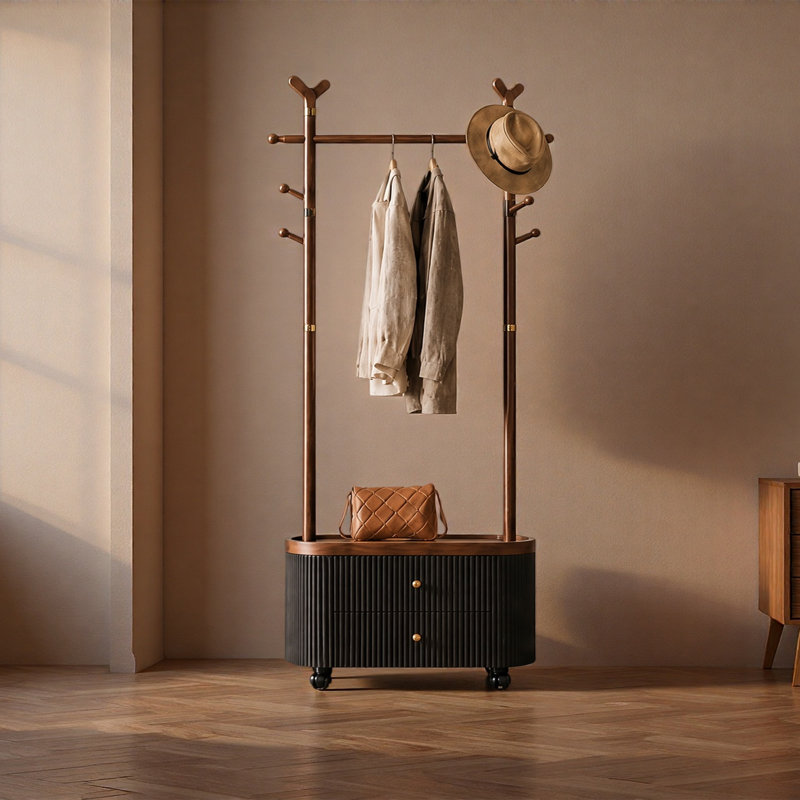 Armoire portemanteau en bois de frêne, Black