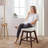 Counter Height Swivel Barstools, 26'' H Seat Height Upholstered Bar Stools-2081508769-2081508770