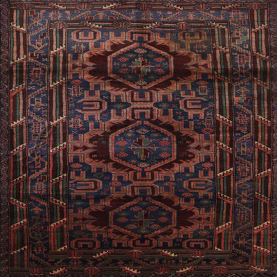 Tapis traditionnel brun / bleu