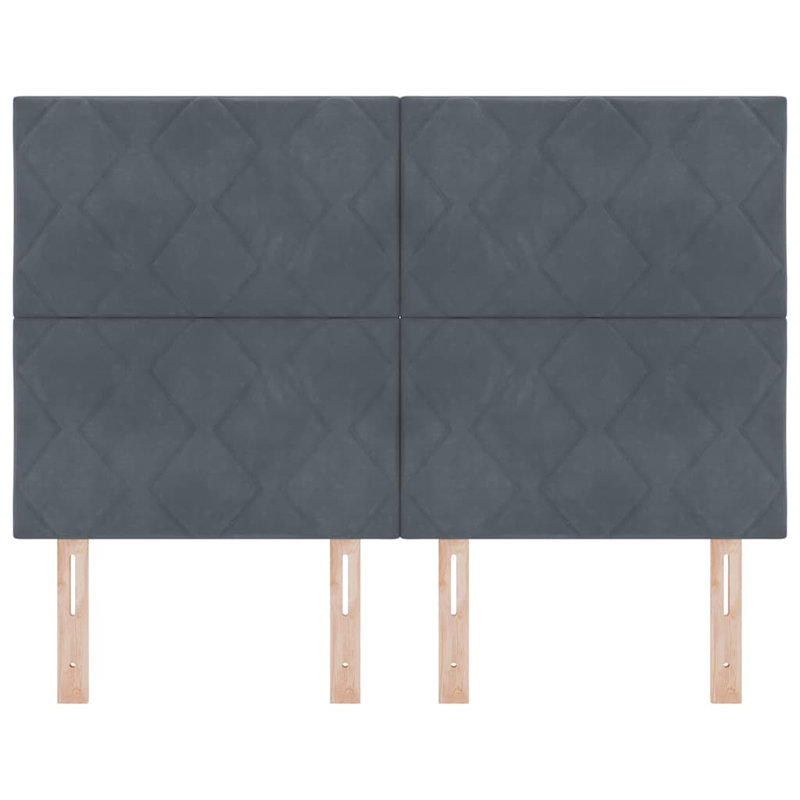 Headboard Wall-Mounted Geometric Manual Velvet, Single-Short (90 x 160cm)