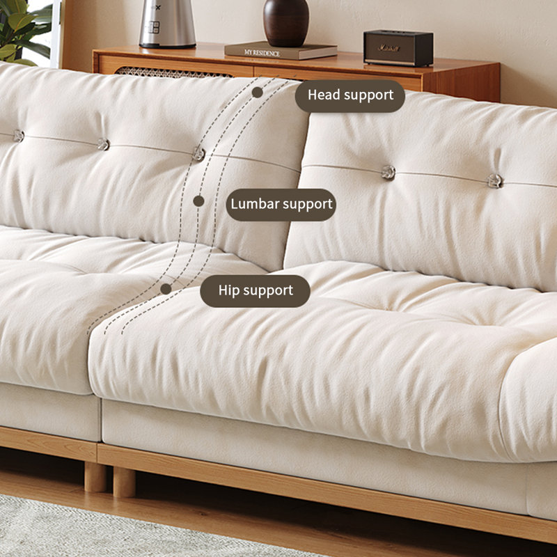 Canapé moderne en flanelle, 4, H 34,64 po x l 110,23 po x P 37,79 po