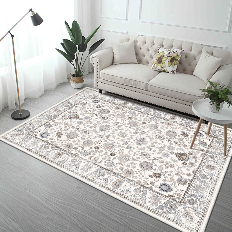 Area Rug Vintage Bohemia Large Persian Non-Slip Washable Rug For Living Room Kitchen Bedroom Living Room, Rectangle 6' x 9'