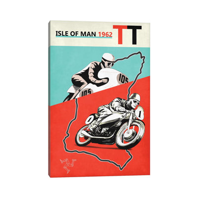 Isle Of Man TT 1962 by Mark Rogan - Wrapped Canvas Print