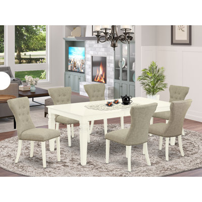 Svartalfar Butterfly Leaf Rubberwood Solid Wood Dining Set by Charlton Home