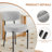 Boucle Sherpa Dining Chairs Set - Ergonomic Curved Back Upholstered Chairs with Sturdy Metal Frame, Easy Assembly for Modern Kitchen & Dining Room-102319500-131002310
