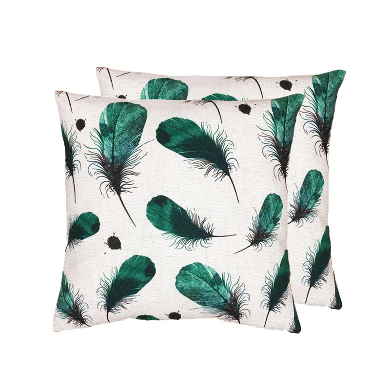 Coussin décoratif en lin , Plumes
