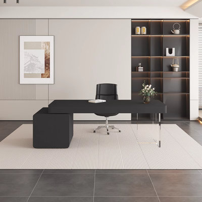 Minimalist Writing Table with Drawers