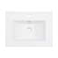 Comptoir de meuble-lavabo simple blanc 24 po x 18 po avec 1 trou de robinet et trop-plein (lavabo seulement)