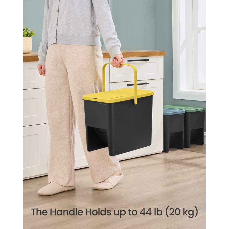 Plastic Swing Top Kitchen Trash Can - 20L