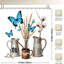 Rideaux de douche Farmhouse Pitchers & Butterflies, 71 x 71