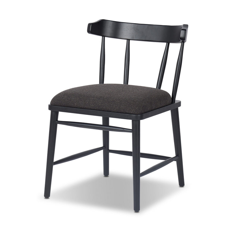 Colter Leather Dining Chair, Antwerp Noir, Black
