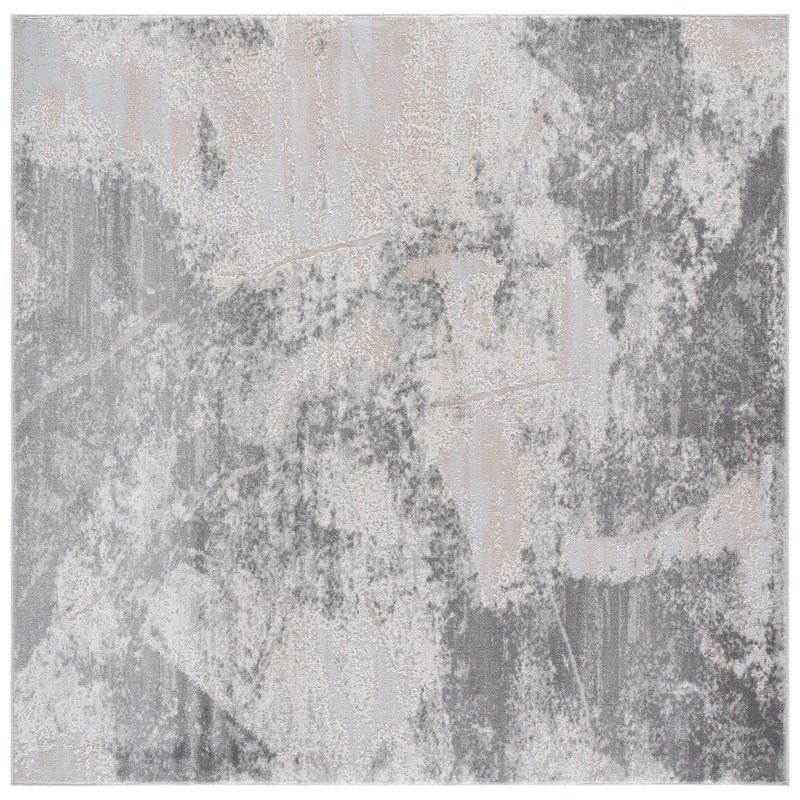 Palma 372 Performance Abstract Rug, 6'-7" X 6'-7" Square