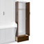 Grand lit escamotable mural avec placard, tiroirs et table