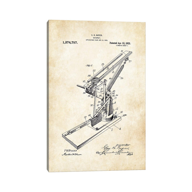 Trap Shooting Clay Thrower 1 Piece Wrapped Canvas Wall Art, 66.04 cm H x 45.72 cm W x 1.91 cm D