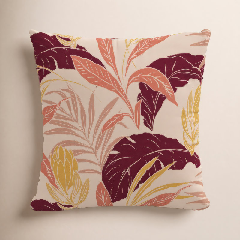  Taie d'oreiller en palmier Protea, Housse de coussin seulement - sans coussin, 20 po x 20 po