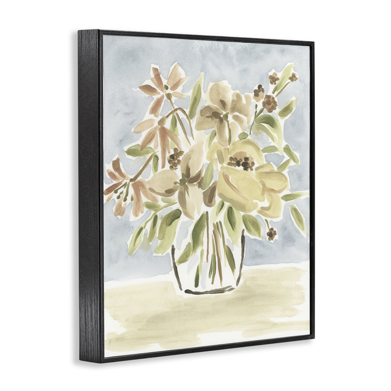 «Abstract Bungalow Bouquet Giclee Art», design par June Erica Vess, H 14 po x l 11 po, Giclée encadrée noir minuit