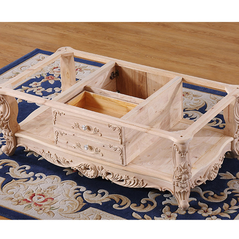 European-style Marble Storage End Table Coffee Table