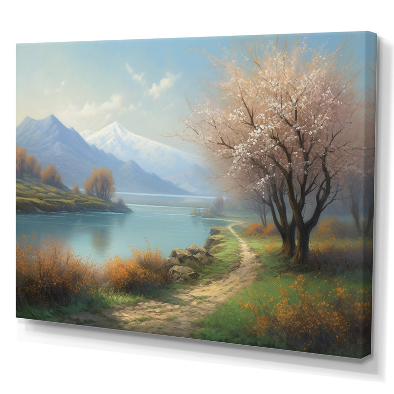 «Ryana Cherry Blossom Trees» par The Water IV sur toile, H 12 po x l 20 po x P 1 po, Toile tendue