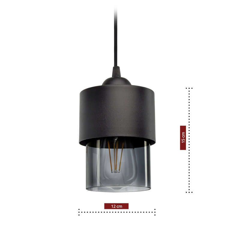 Cardinale 4 - Light Black Cluster Pendant, Graphite