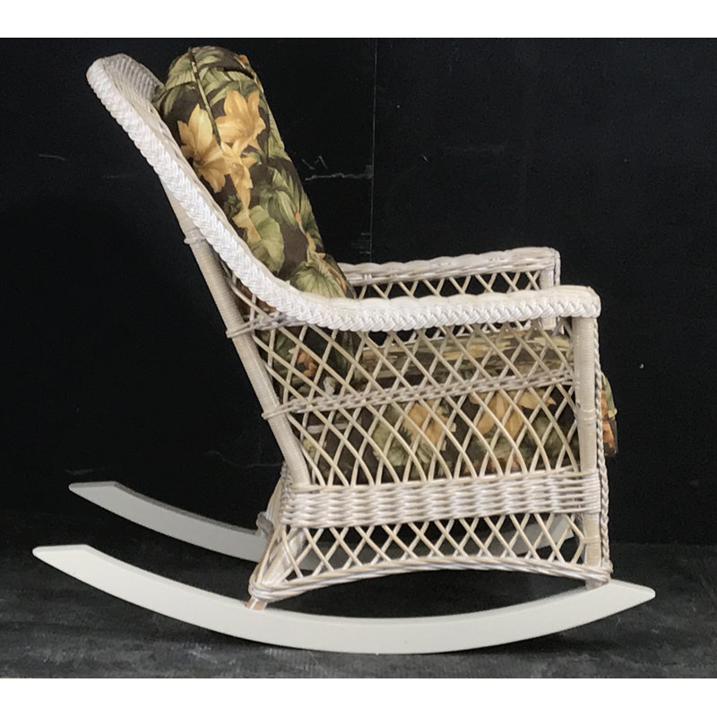 Chaise berçante Rosado, Blanc délavé, Menthe
