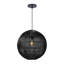 Luminaire suspendu 1 lumière avec globe noir-1690822629