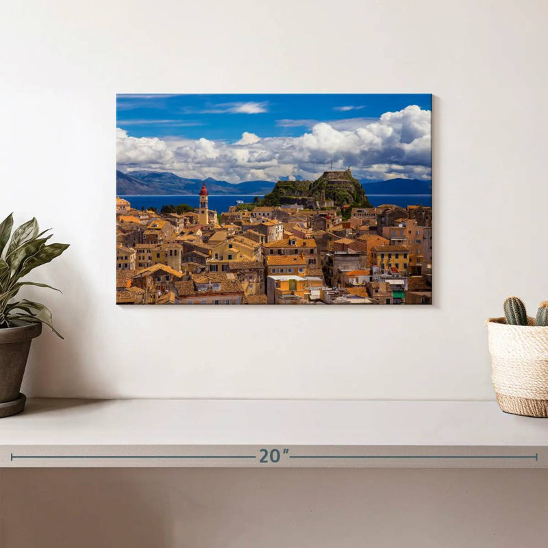 Paysage urbain de Kavia Corfu, H 8 po x l 12 po