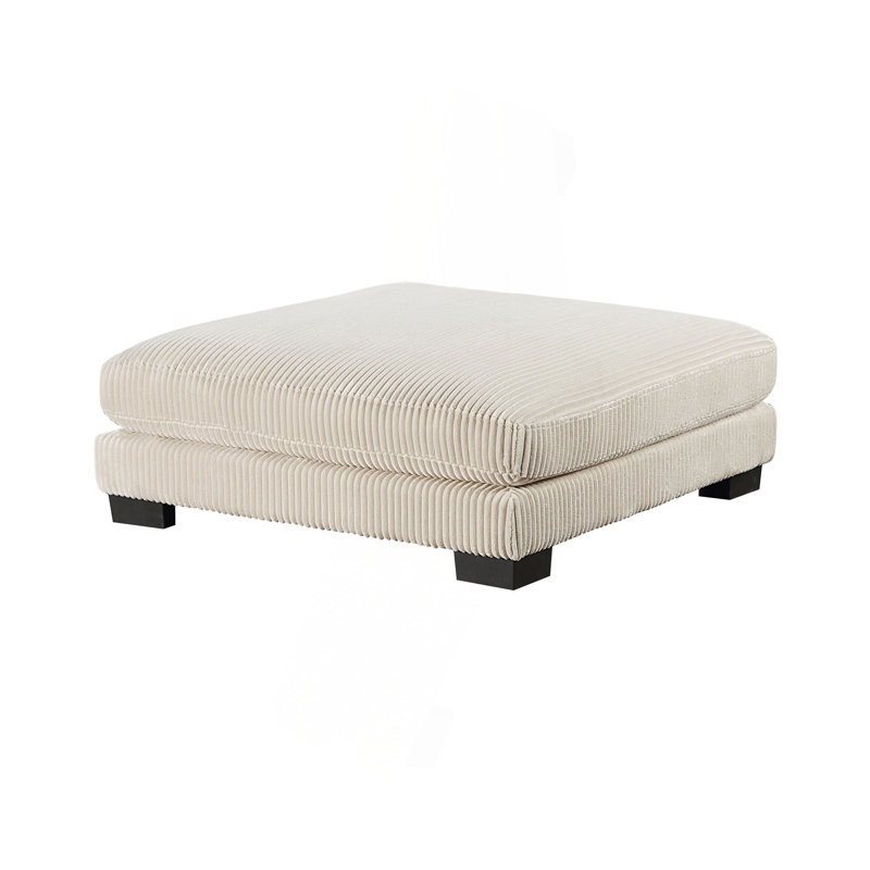1 pièce Modulaire de repose-pieds de salon en velours côtelé pelucheux de tissu d'ameublement modulaire (pièce modulaire seulement)