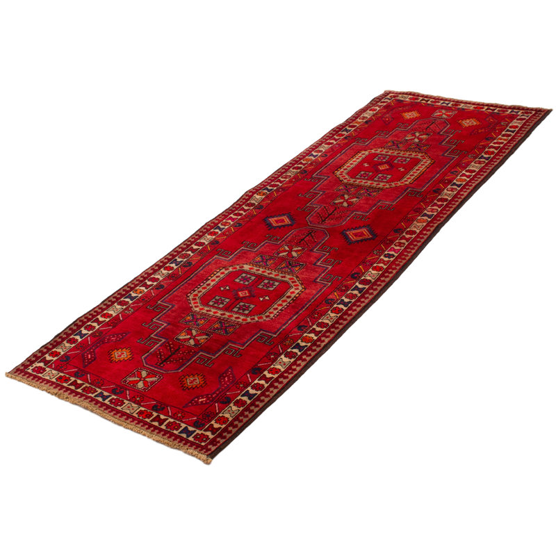 Tapis de couloir unique en laine style années 1990 3 pi 9 po x 10 pi 2 po Aubren