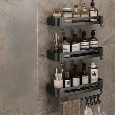 Adhesive Mount Shower Shelf Latitude Run Finish: Black